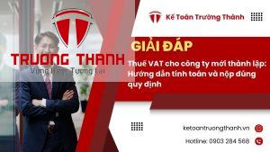 Thuế VAT Cho Công Ty Mới Thành Lập Và Hướng Dẫn Tính Toán, Nộp Đúng Quy Định