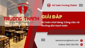 Kế Toán Nhà Hàng: Công Việc Và Hướng Dẫn Hạch Toán