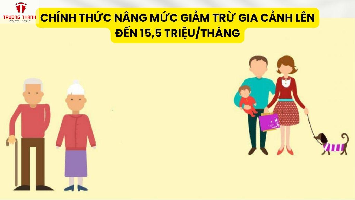 Chính Thức Nâng Mức Giảm Trừ Gia Cảnh Lên Đến 15,5 Triệu/Tháng