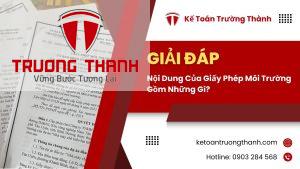 Nội Dung Của Giấy Phép Môi Trường Gồm Những Gì?