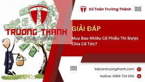 Mua Bao Nhiêu Cổ Phiếu Thì Được Chia Cổ Tức?