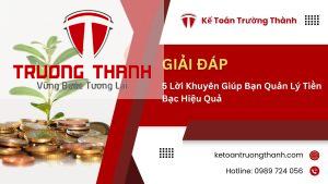 5 Lời Khuyên Giúp Bạn Quản Lý Tiền Bạc Hiệu Quả