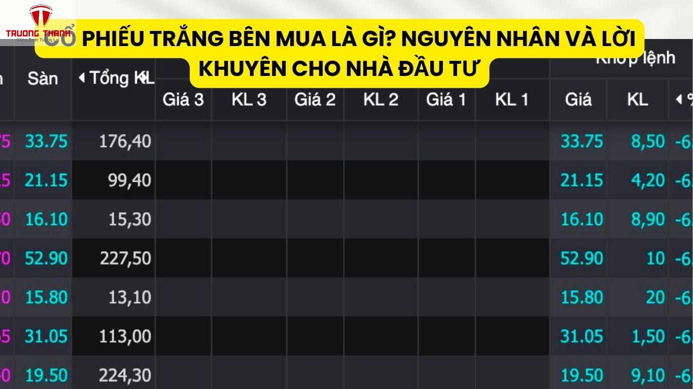 Cổ Phiếu Trắng Bên Mua Là Gì? Nguyên Nhân Và Lời Khuyên Cho Nhà Đầu Tư