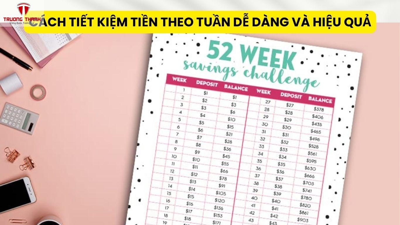 Cách Tiết Kiệm Tiền Theo Tuần Dễ Dàng Và Hiệu Quả