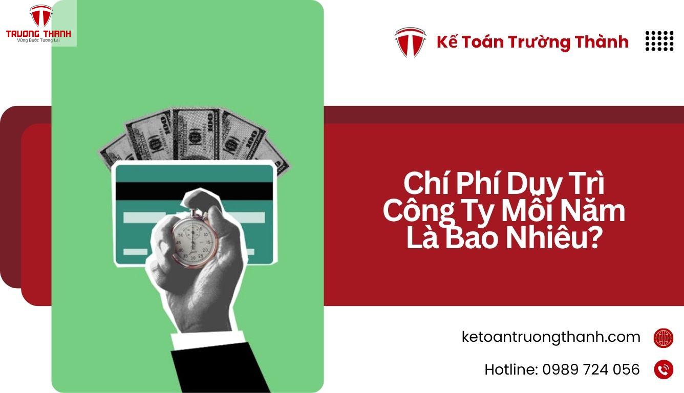 Chí Phí Duy Trì Công Ty Mỗi Năm Là Bao Nhiêu?