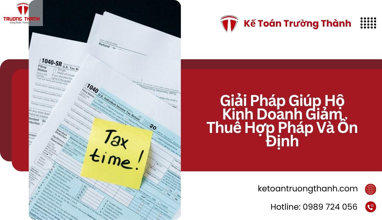 Giảm Thuế Hộ Kinh Doanh Cá Thể Bằng Cách Nào?v