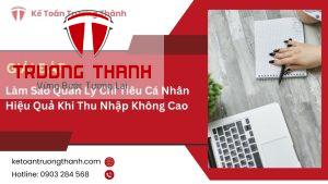 Làm Sao Quản Lý Chi Tiêu Cá Nhân Hiệu Quả Khi Thu Nhập Không Cao