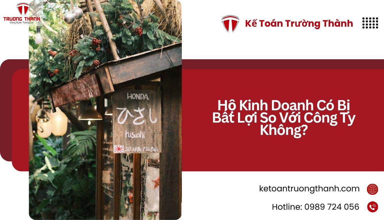 Hộ Kinh Doanh Có Bị Bất Lợi So Với Công Ty Không?