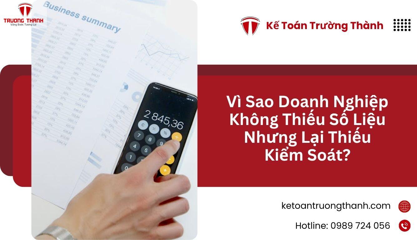 Vì Sao Doanh Nghiệp Không Thiếu Số Liệu Nhưng Lại Thiếu Kiểm Soát?